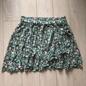 Zara Floral Wrap Mini Skirt